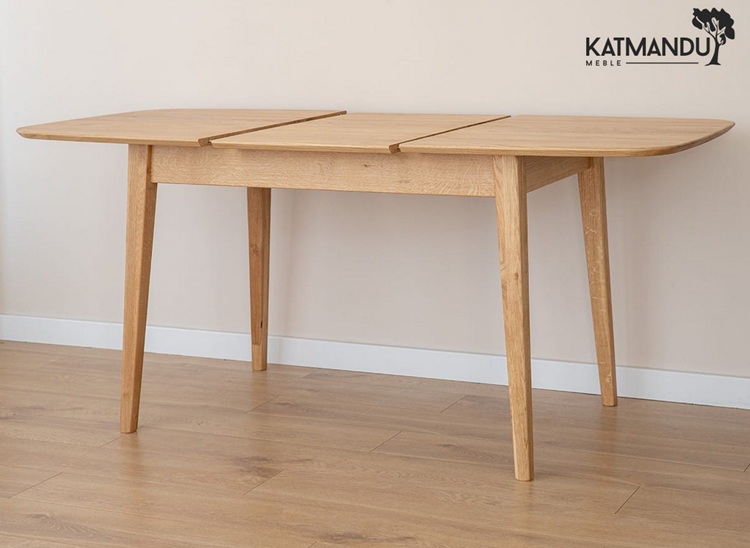 KATMANDU MEBLE - ORBETELLO Stół prostokątny rozkładany 120-165x80 | Dąb | KULSR12045