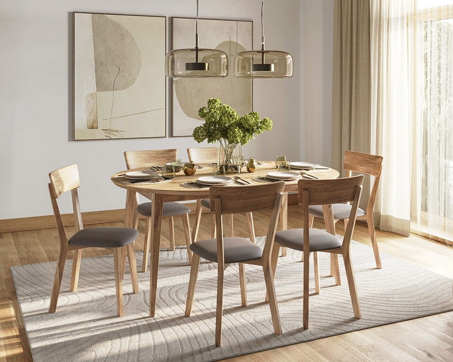 KATMANDU MEBLE - ORBETELLO Stół okragły rozkładany 90-140 | Dąb | KULSR9050