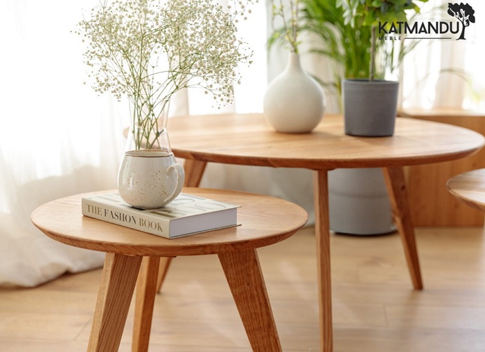 KATMANDU MEBLE - ORBETELLO Ława okragła 50 | Dąb | 3SORB50