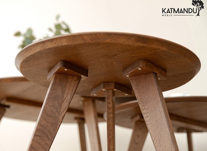 KATMANDU MEBLE - ORBETELLO Ława okrągła 50 | Tabacco | 3SORB50T