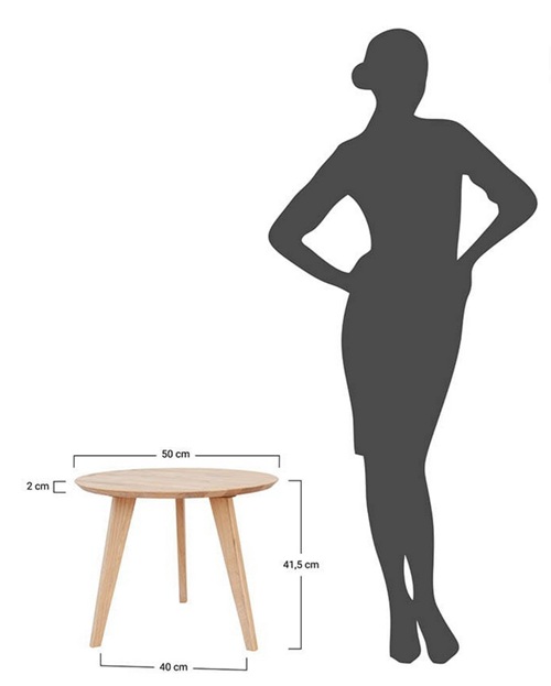 KATMANDU MEBLE - ORBETELLO Ława okragła 50 | Dąb | 3SORB50