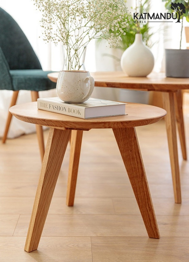 KATMANDU MEBLE - ORBETELLO Ława okragła 50 | Dąb | 3SORB50