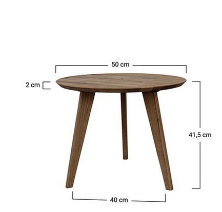 KATMANDU MEBLE - ORBETELLO Ława okrągła 50 | Tabacco | 3SORB50T