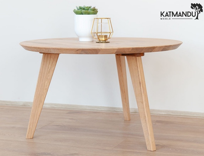 KATMANDU MEBLE - ORBETELLO Ława okragła 70 | Dąb | 3SORB58