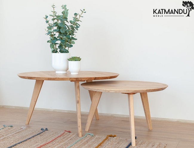 KATMANDU MEBLE - ORBETELLO Ława okragła 70 | Dąb | 3SORB58