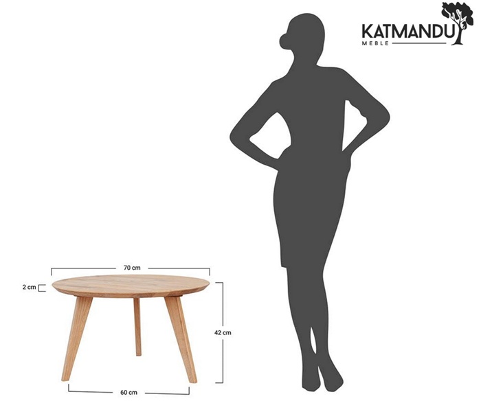 KATMANDU MEBLE - ORBETELLO Ława okragła 70 | Dąb | 3SORB58