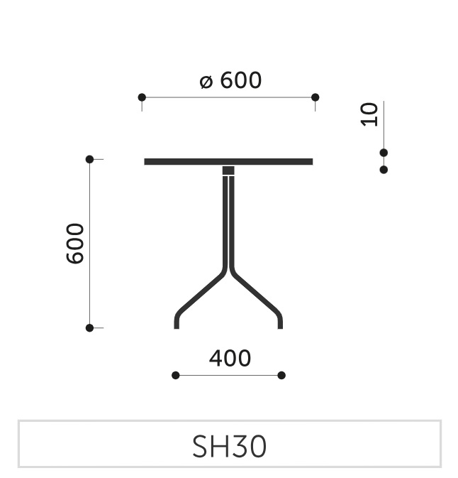 PROFIM - Stolik Okolicznościowy SH30 | Okrągły | Wysokość 60 cm
