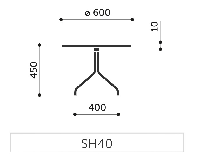 PROFIM - Stolik Okolicznościowy SH40 | Okrągły | Wysokość 45 cm