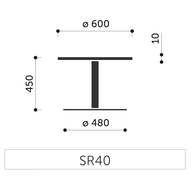 PROFIM - Stolik Okolicznościowy SR40 | Okrągły | Wysokość 45 cm