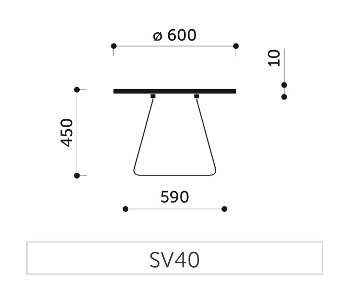 PROFIM - Stolik Okolicznościowy SV40 | Okrągły | Wysokość 45 cm | Stelaż Metalowy