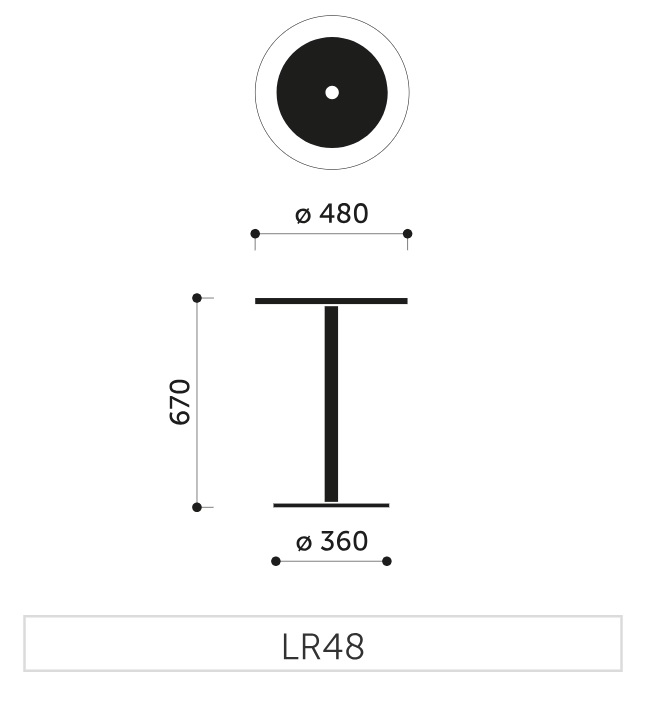 PROFIM - REVO Stolik Okolicznościowy LR48 | Okrągły | Wysokość 67 cm