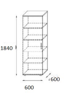AMS Meble Biurowe - Szafa Aktowa RG9 P/L | 5OH | 60x60x184h