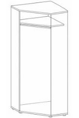 AMS Meble Biurowe - Szafa Ubraniowa Narożna RG8RU | 80x80x40x184 h