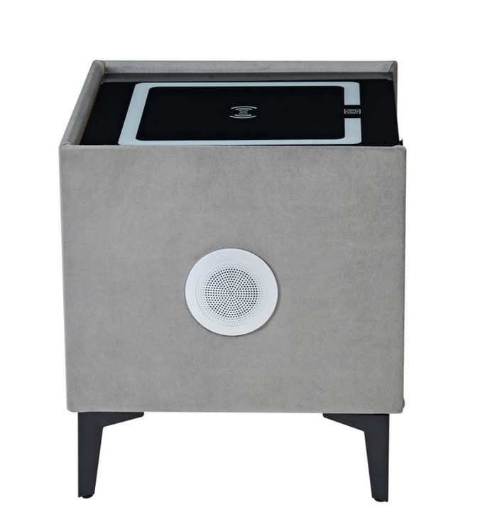 FURNITEX - SMART Szafka nocna SN11-FX | Szary Velvet Riviera 91