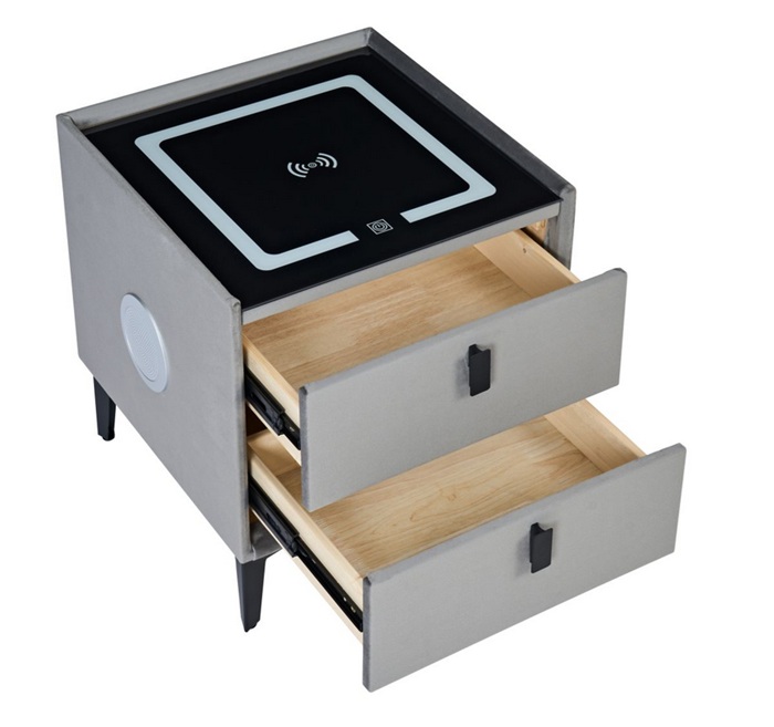 FURNITEX - SMART Szafka nocna SN11-FX | Szary Velvet Riviera 91