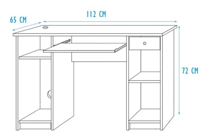 FM BRAVO - UNIT P5XD1T01+T12 Łóżko piętrowe z biurkiem | Szary | Biały mat