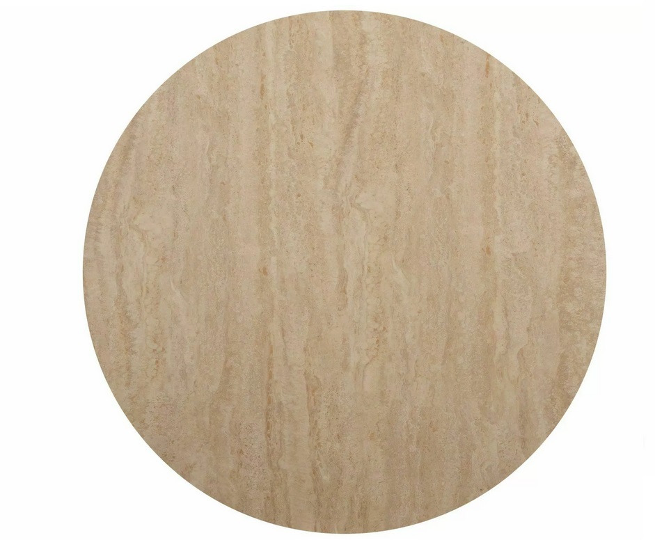 SIGNAL - TALIA K Stół fi90X76h | TRAVERTINE | Kaszmir