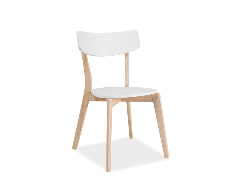 SIGNAL - TIBI Krzesło | Biały | Dąb bielony