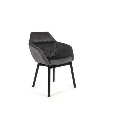PAGED - BIG TUK SOFT Krzesło dąb | Kubełek z tkaniną pomarszczoną