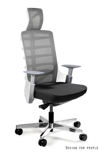 UNIQUE MEBLE - SPINELLY Fotel Obrotowy W-999-W | Biały | Zgodny z Rozporządzeniem z 2023 roku