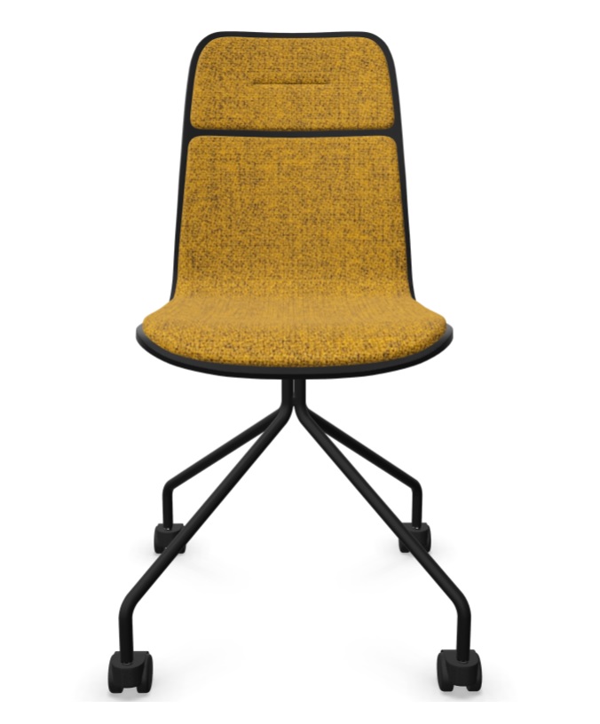 NOWY STYL - VAPAA Krzesło Ramowe FRAME CHAIR 4S W HB | Sklejka bukowa / Bejcowana z nakładkami tapicerowanymi | Bez podłokietników | Wysokie oparcie