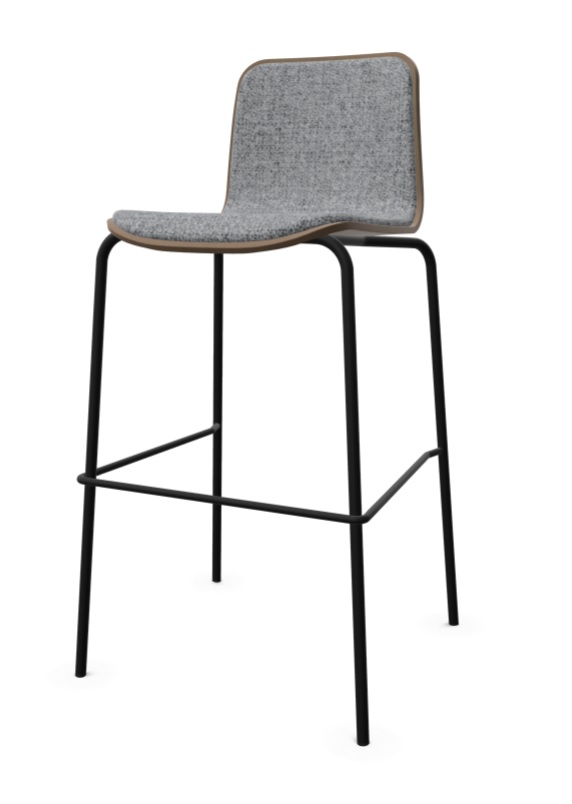 NOWY STYL - VAPAA Krzesło Barowe FRAME CHAIR HKR 4L W | Sklejka bukowa / Bejcowana z nakładką tapicerowaną