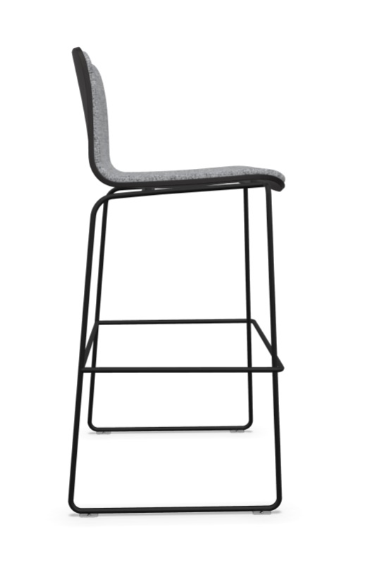 NOWY STYL - VAPAA Krzesło Barowe FRAME CHAIR HKR CFS W | Sklejka bukowa / Bejcowana z nakładką tapicerowaną