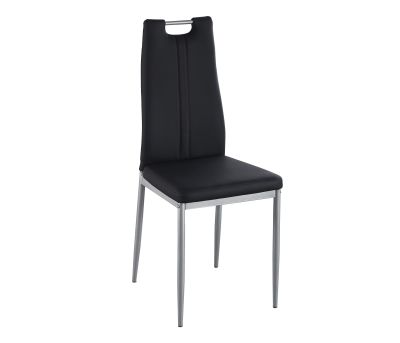 FURNITEX - F261 Krzesło | Ekoskóra | Czarny