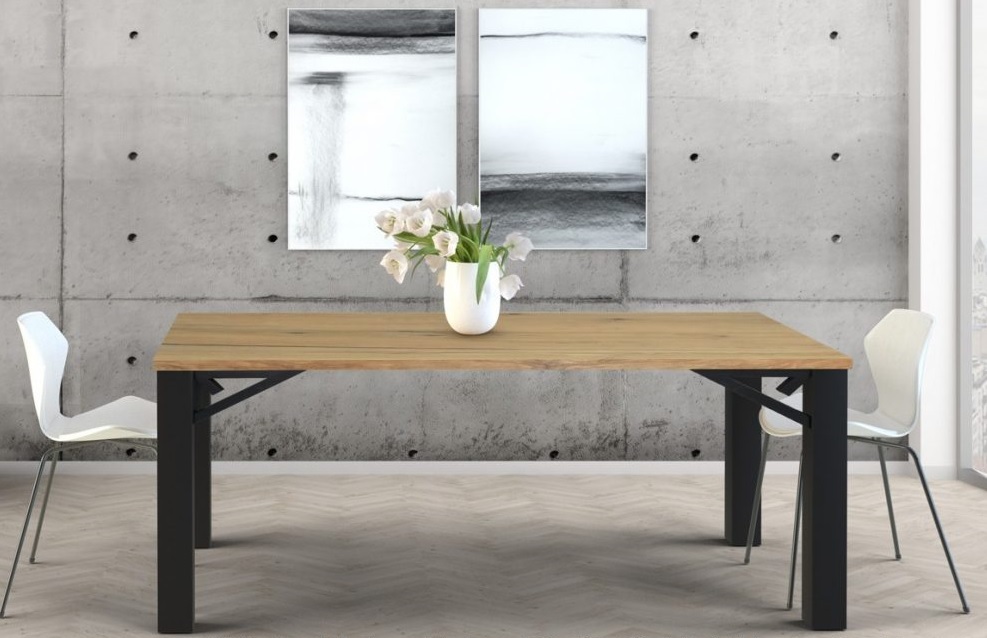 ORTUS - VITTORIO Jesion Stół rozkładany | Blat obłogowany | Grubość blatu 3 cm