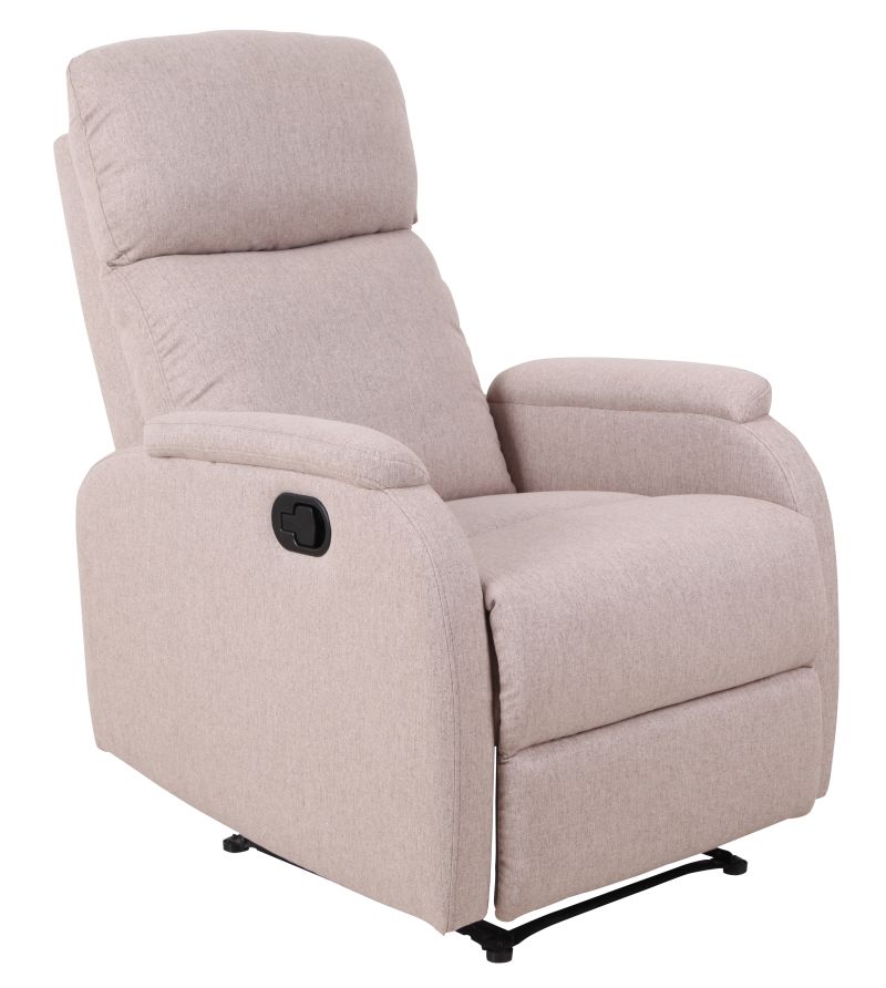 FURNITEX - CX-8298 Fotel | Z manualną funkcją relaks | Beżowy
