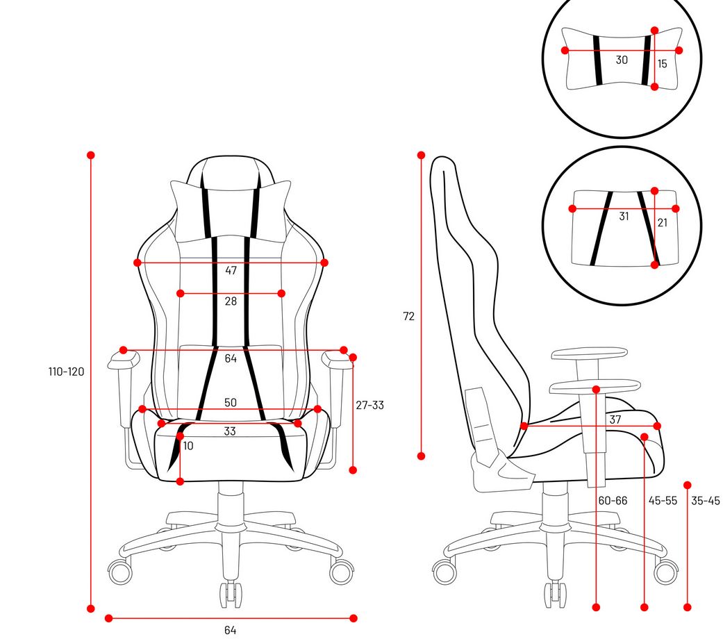 DIABLO CHAIRS - DIABLO X-HRON KIDS Fotel Obrotowy | Czarno-Czerwony | DOSTĘPNY OD RĘKI