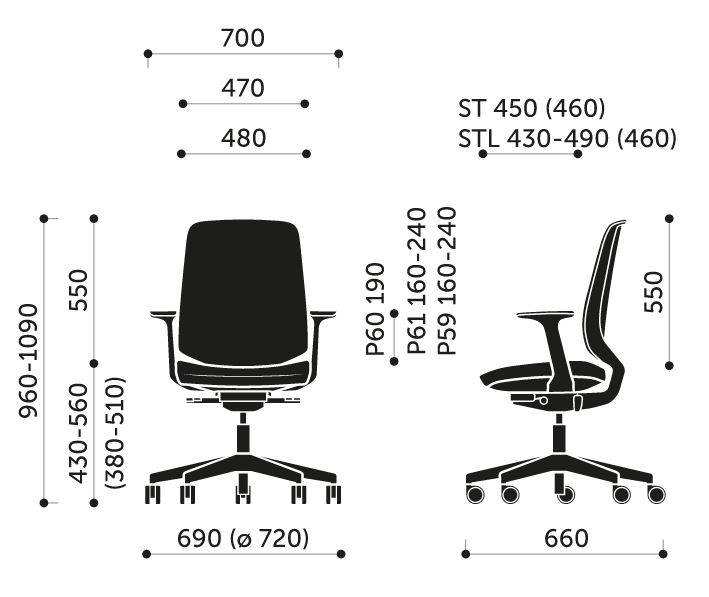 PROFIM - LIGHT UP Fotel obrotowy biurowy gabinetowy 250S | Oparcie siatkowe | Mechanizm synchro